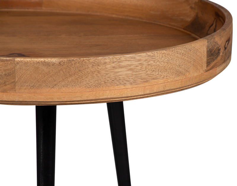 Table d'appoint ronde Nashik de 20 po - brune