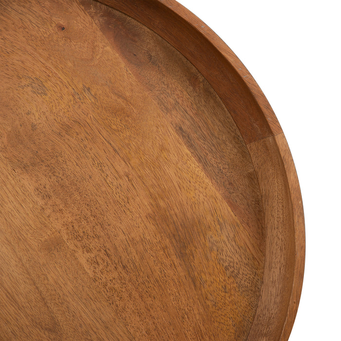 Table d'appoint ronde Nashik de 20 po - brune