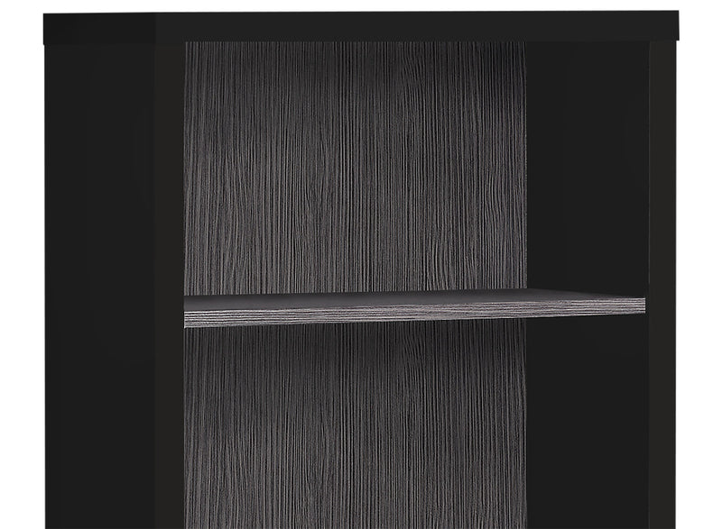 Bibliothèque Orion de 23,75 po avec 3 tablettes - noir grisâtre