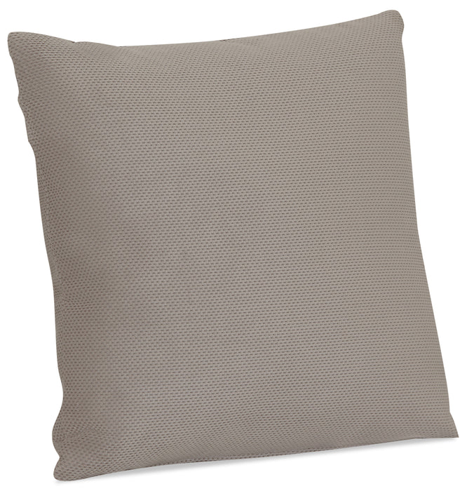 Coussin décoratif  en polyester texturé - Plush étain