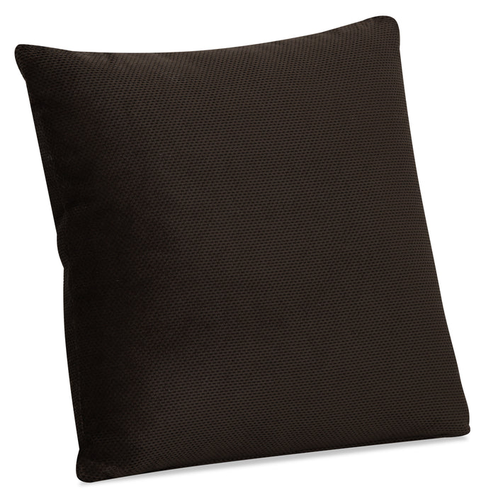 Coussin décoratif  en polyester texturé - Plush chocolat