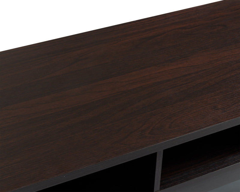 Meuble pour téléviseur Palmer de 72 po avec rangement et système de gestion des câbles pour téléviseurs jusqu’à 80 po - brun rougeâtre