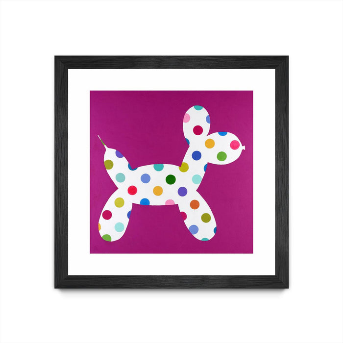 Œuvre d’art murale encadrée noire et mate « Dottie » 30 x 30