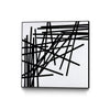 Œuvre d'art murale sur toile encadrée noire « Alumettes » 20 x 20