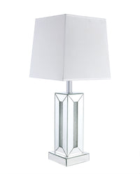 Lampe de table somptueuse Persia de 30,7 po avec verre, miroir et cristaux en acrylique