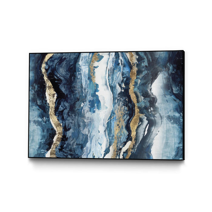 Œuvre d'art murale sur toile encadrée noire « Effectus I » 36 x 24
