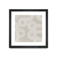 Œuvre d’art murale encadrée noire et mate « Fluxus I » 36 x 36
