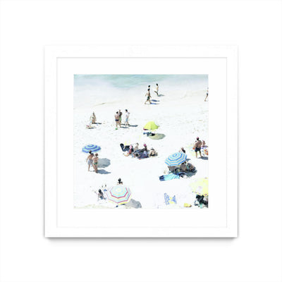 "Happy Days" Matted and Framed White 36x36 Wall Art