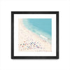 Œuvre d’art murale encadrée noire et mate « Beach Love » 36 x 36