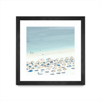 Œuvre d’art murale encadrée noire et mate « Sesimbra I » 36 x 36
