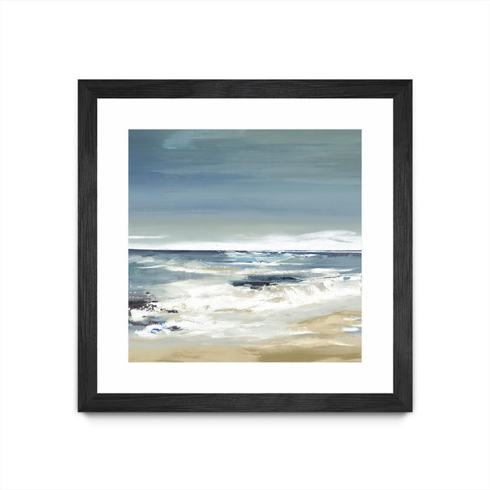 Œuvre d’art murale encadrée noire et mate « East Coast Ii » 36 x 36