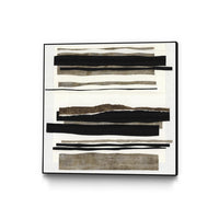 Œuvre d'art murale sur toile encadrée noire « Time After Time I » 20 x 20