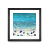 Œuvre d’art murale encadrée noire et mate « Hot Summer Beach » 30 x 30