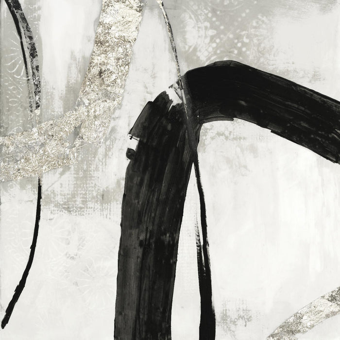 Œuvre d’art murale Giant Art « Black Ink Ii » 54 x 54