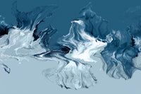 Œuvre d’art murale Giant Art « Azure Marble I » 72 x 48