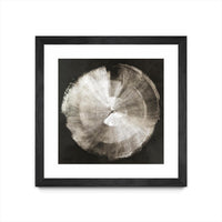 Œuvre d’art murale encadrée noire et mate « Touch Of Silver » 30 x 30
