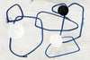 Œuvre d’art murale Giant Art « Midblue I » 84 x 54