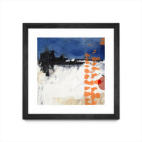 Œuvre d’art murale encadrée noire et mate « Midnight Rise Ii » 30 x 30