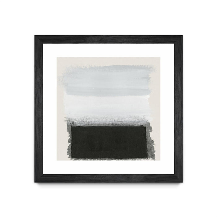 Œuvre d’art murale encadrée noire et mate « Star Night Interlude » 30 x 30