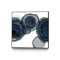 Œuvre d'art murale sur toile encadrée noire « Blotted Ink Ii » 20 x 20