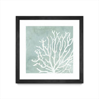 Œuvre d’art murale encadrée noire et mate « Sea Crown Ii » 30 x 30