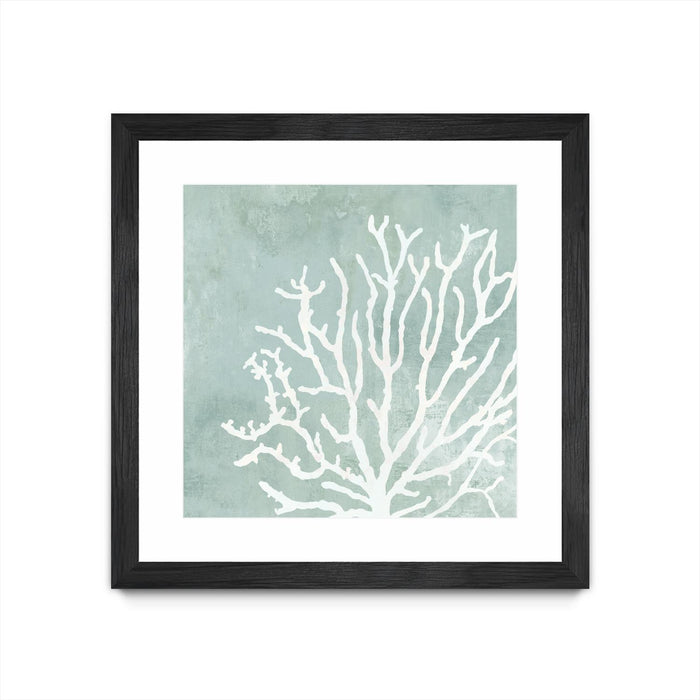 Œuvre d’art murale encadrée noire et mate « Sea Crown Ii » 36 x 36