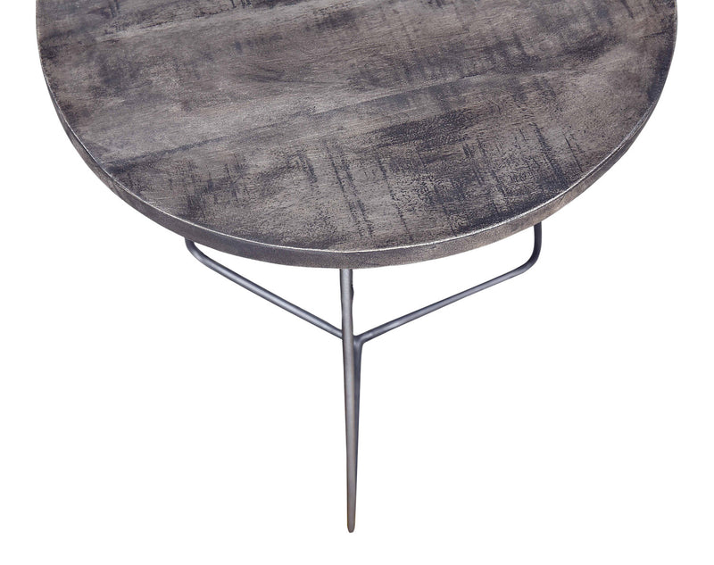 2 tables d'appoint gigognes Remmi de 18 po - gris sable et gris métallisé 