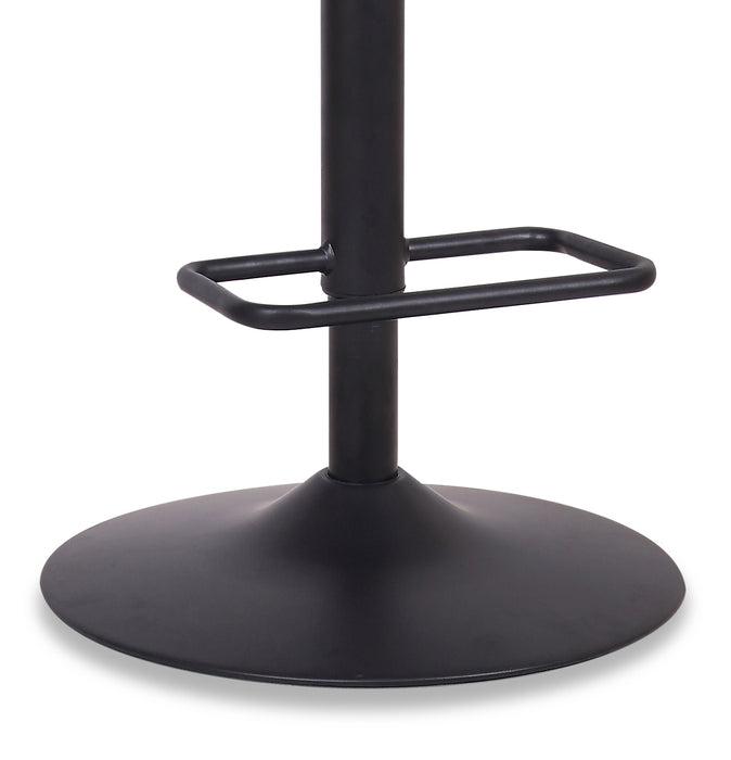 Tabouret 23-31 po bar Seth en tissu de cuir végétalien et en métal avec siège pivotant et réglable - brun