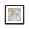 Œuvre d’art murale encadrée noire et mate « Neutral Surf Side I » 36 x 36
