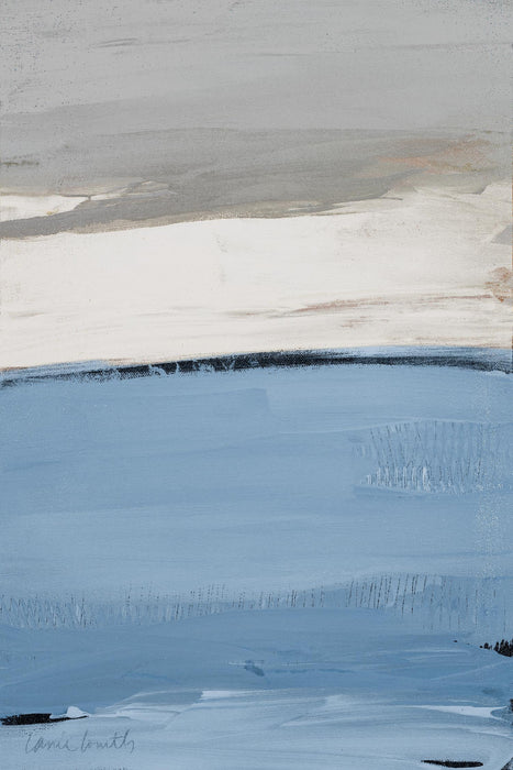 Œuvre d’art murale Giant Art « Blue Flatlands I » 84 x 54