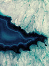 Œuvre d’art murale Giant Art « Up Close Blue Mineral Ii » 72 x 54