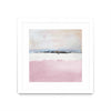 Œuvre d’art murale encadrée blanche et mate « Pink Sea Abstract » 30 x 30