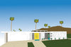 Œuvre d’art murale Giant Art « Palm Spring Living Ii » 84 x 54