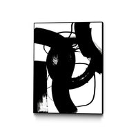 Œuvre d'art murale sur toile encadrée noire « Blackthoroughfares Ii » 30 x 40