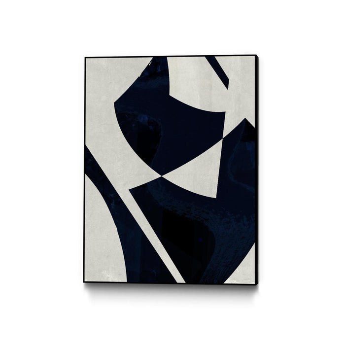 Œuvre d'art murale sur toile encadrée noire « Black Machine I » 30 x 40