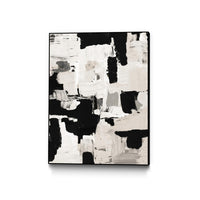 Œuvre d'art murale sur toile encadrée noire « Night Peace Abstract » 18 x 24