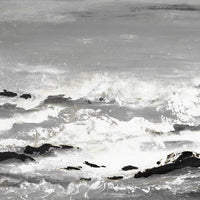 Œuvre d’art murale Giant Art « Rocks And Waves » 72 x 72