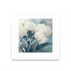 Œuvre d’art murale encadrée blanche et mate « White Roses I » 36 x 36
