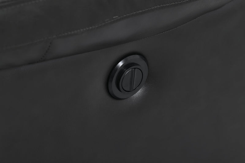 Fauteuil à inclinaison électrique Toreno de 42 po en cuir véritable - noir