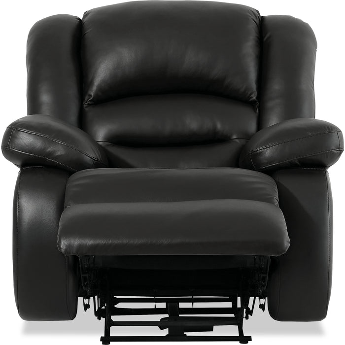 Fauteuil à inclinaison électrique Toreno de 42 po en cuir véritable - noir