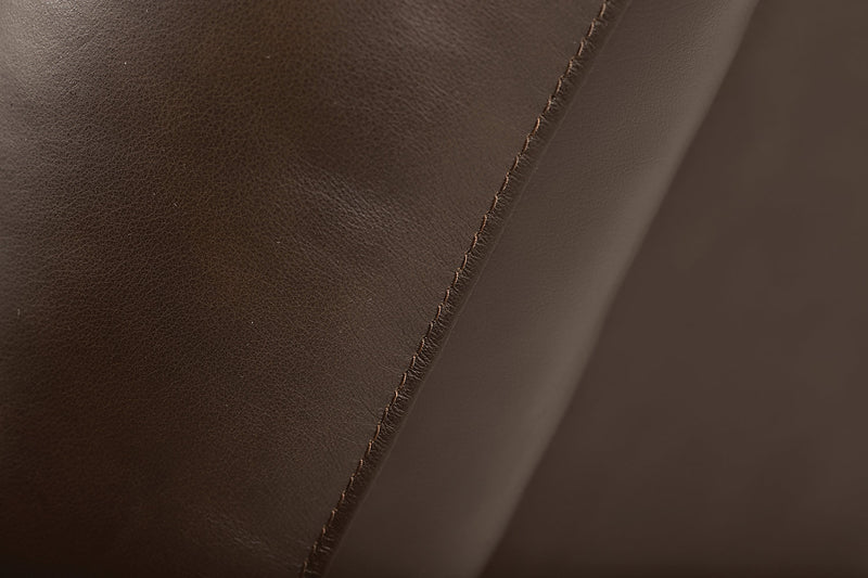 Fauteuil à inclinaison électrique Toreno de 42 po en cuir véritable - brun