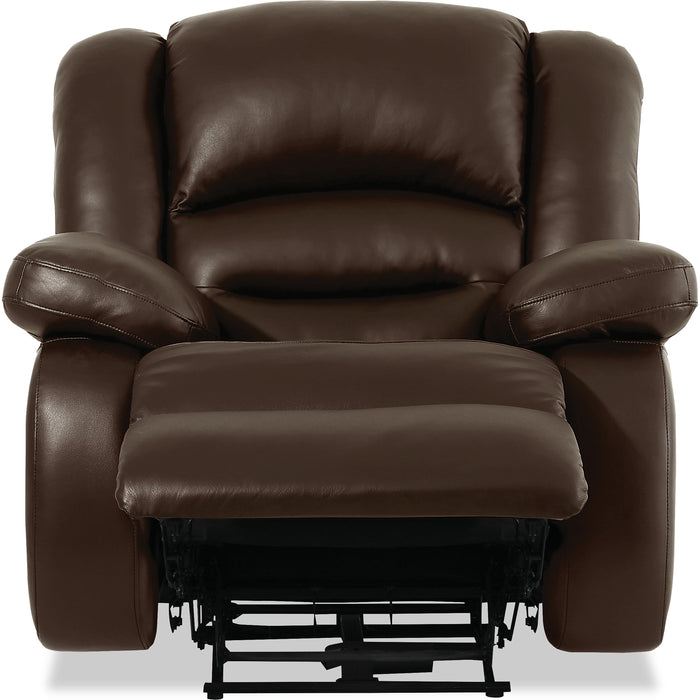 Fauteuil à inclinaison électrique Toreno de 42 po en cuir véritable - brun