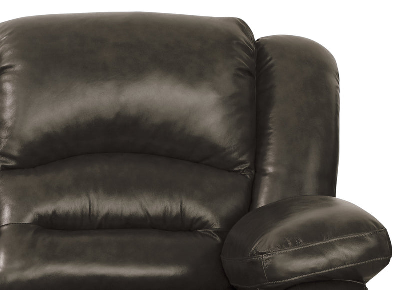 Fauteuil à inclinaison électrique Toreno de 42 po en cuir véritable - gris