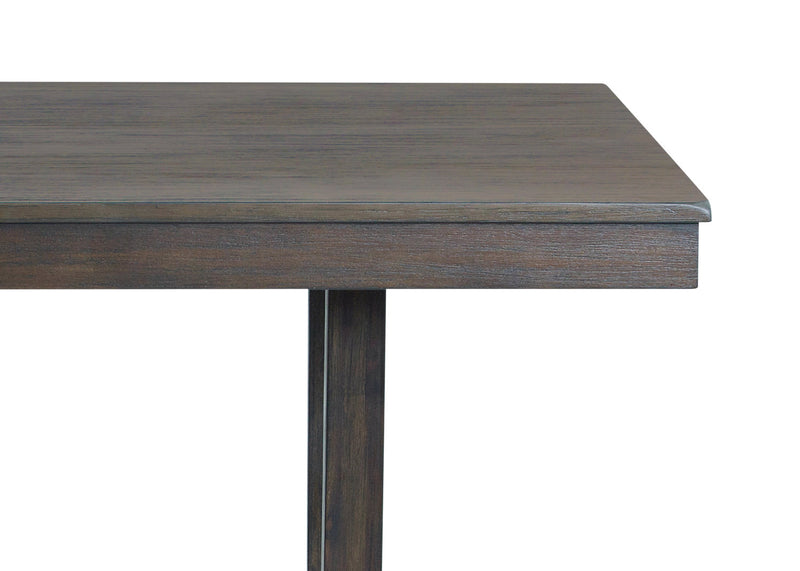 Table carrée Tribeca de 40 po (L) de hauteur comptoir avec base piédestal - gris-brun