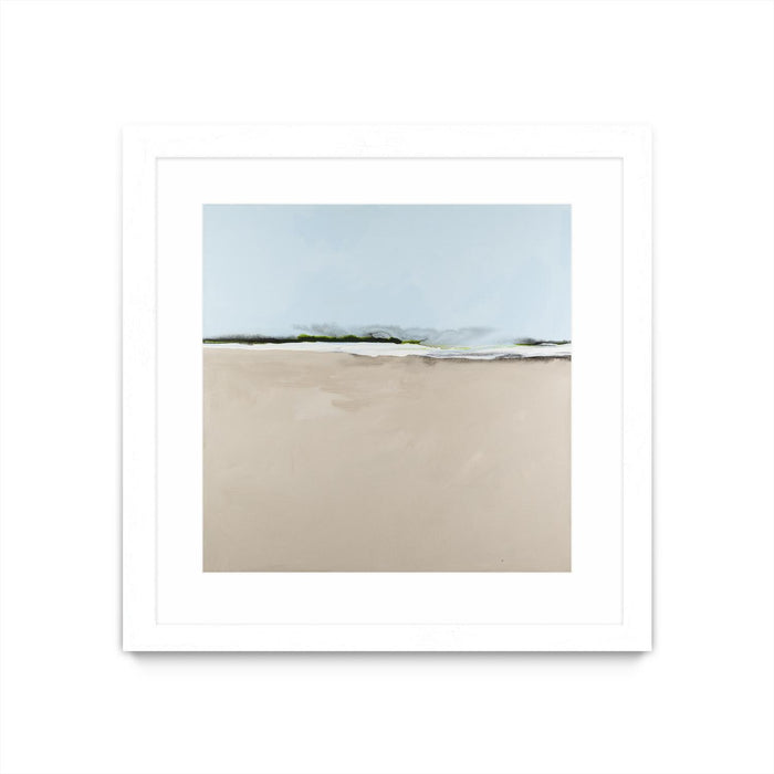 Œuvre d’art murale encadrée blanche et mate « Simply Stated » 30 x 30