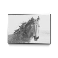 Œuvre d'art murale sur toile encadrée noire « Staredown » 36 x 24