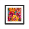 Œuvre d’art murale encadrée noire et mate « Spring Bouquet V32 » 36 x 36