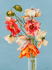 Œuvre d’art murale Giant Art « Paper Poppies » 72 x 54
