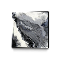 Œuvre d'art murale sur toile encadrée noire « Approaching » 20 x 20