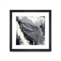 Œuvre d’art murale encadrée noire et mate « Approaching » 30 x 30